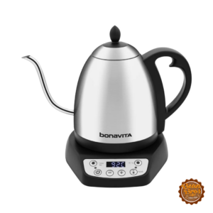 Bonavita 1L Digital Variable Temperature Gooseneck Electric Kettle, Stainless Steel