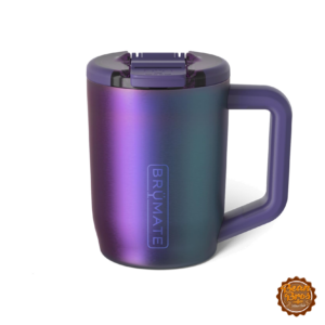 BruMate Muv 15 oz Insulated Coffee Mug with Handle and Lid, Dark Aura