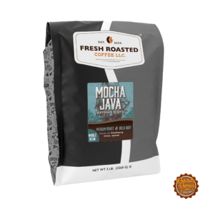 Fresh Roasted Coffee Mocha Java, 5 lb whole bean bag.