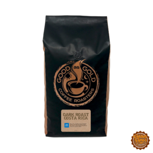 Good As Gold Costa Rica Tarrazu, Whole Bean, Dark Roast, 5 lb