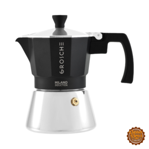 GROSCHE Milano Induction Stovetop Espresso Maker, 3 Cup, Black